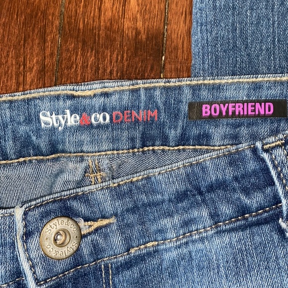 Style & Co denim boyfriend jeans - Picture 2 of 6